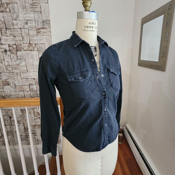 GAP 1969 Denim Western Shirt Size S Petite - Picture 1 of 11